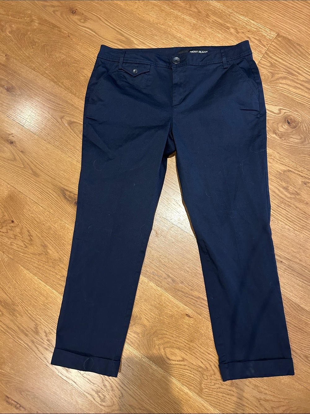DKNY navy blue ankle slacks